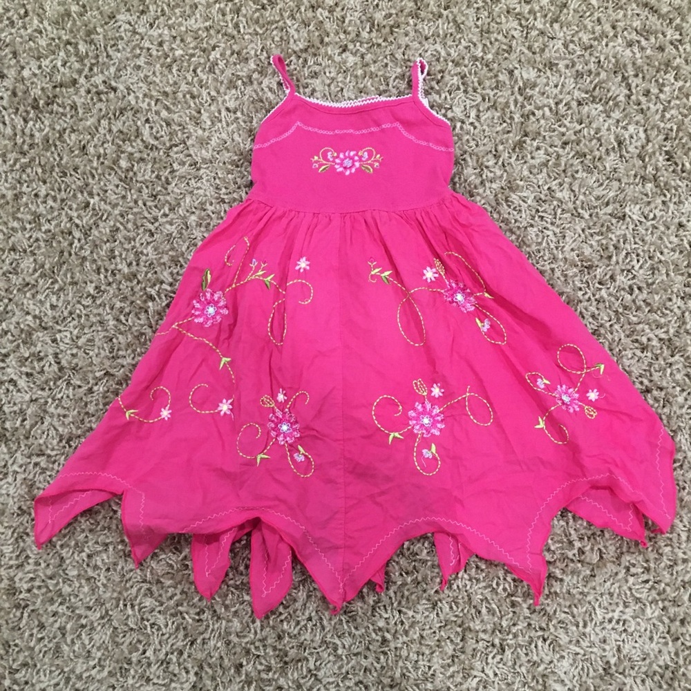 Girls Hot Pink Summer Dress